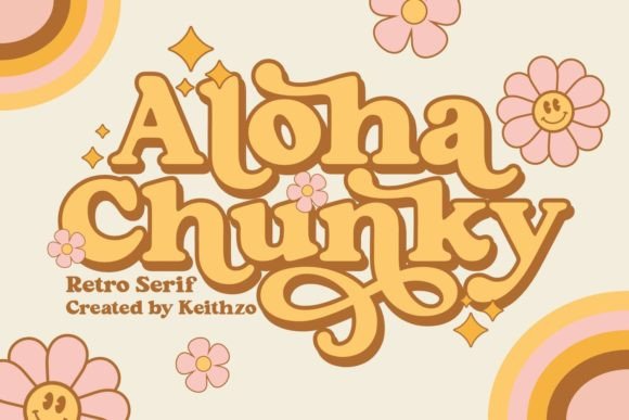 Aloha Chunky: A Retro Serif Font That Delivers Groovy Impact