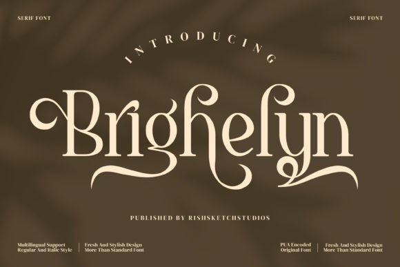Brigehelyn: A Retro Serif Font That Anchors Campaign Visuals
