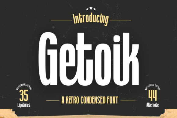 Getoik: A Retro Condensed Typeface for Thoughtful Editorial Design