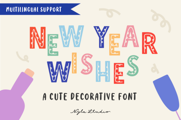 New Year Wishes Typeface: A Playful Display Font for Digital Branding