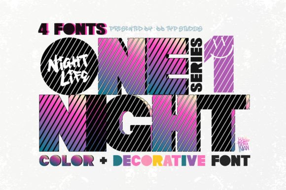 One Night 1: A Color Font That Feels Like a Quiet Moment