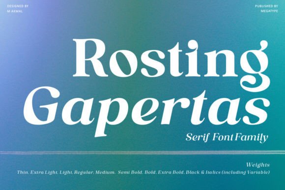Rosting Gapertas: A Warm, Retro-Infused Serif for Thoughtful Branding