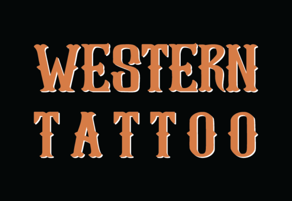 Western Tattoo: A Clean Retro Serif Font for Digital Design